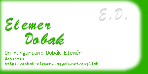 elemer dobak business card