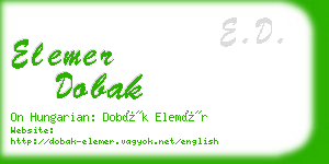 elemer dobak business card